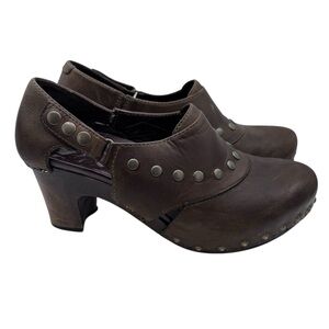 Dansko Women’s Brown Leather Dress Shoes with Studs - Size 37/ US 6.5-7